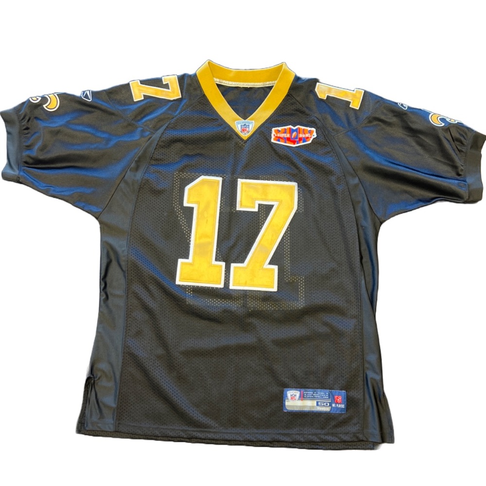 Gold NEW ORLEANS SAINTS #22 Tracy Porter, Pro Jersey Sz 50 Reebok Sewn.